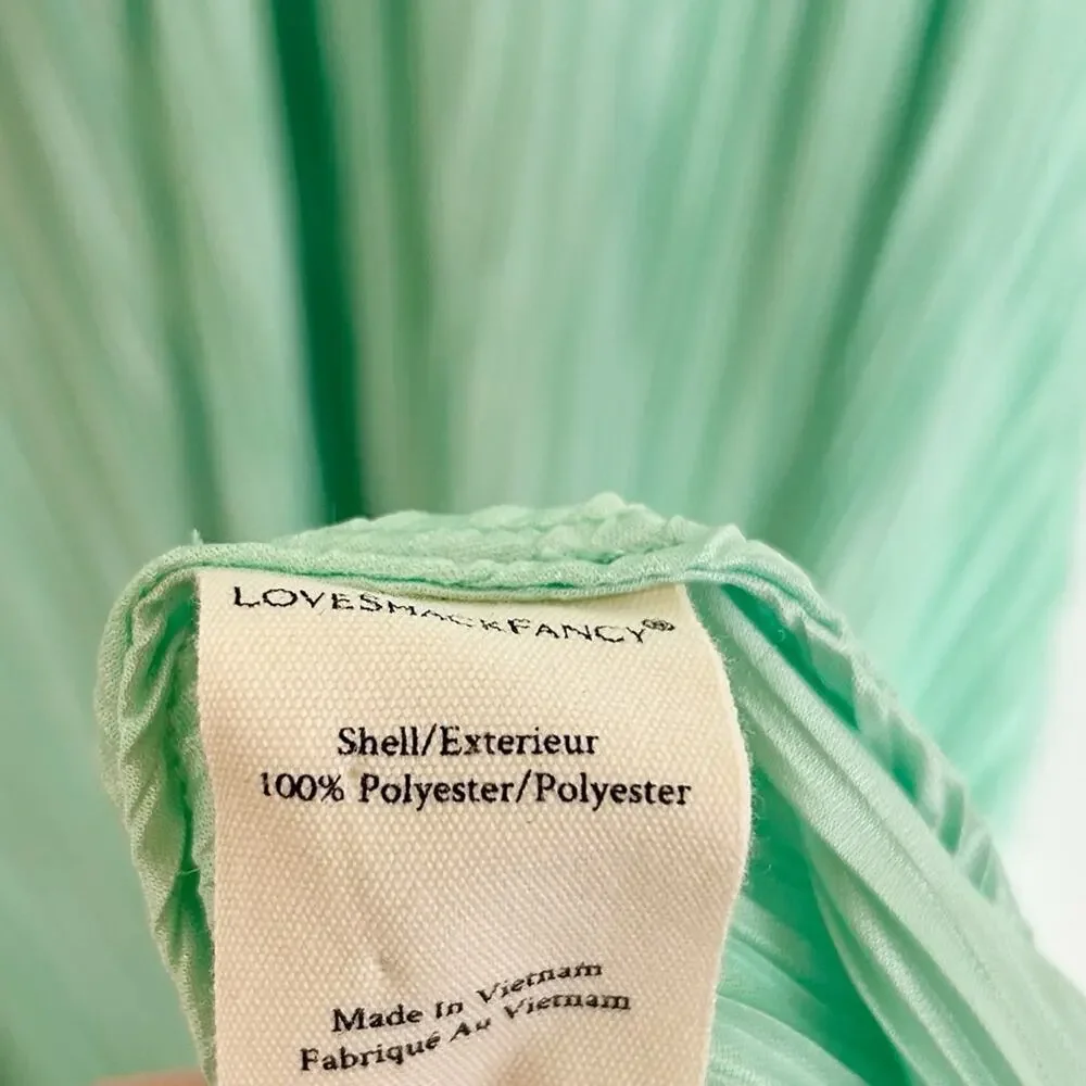 LOVESHACKFANCY Julissa Pleated Halter Maxi Dress